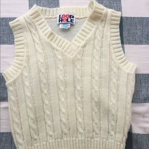 Boys’ 4T Cream Sweater Vest Vintage 1980s